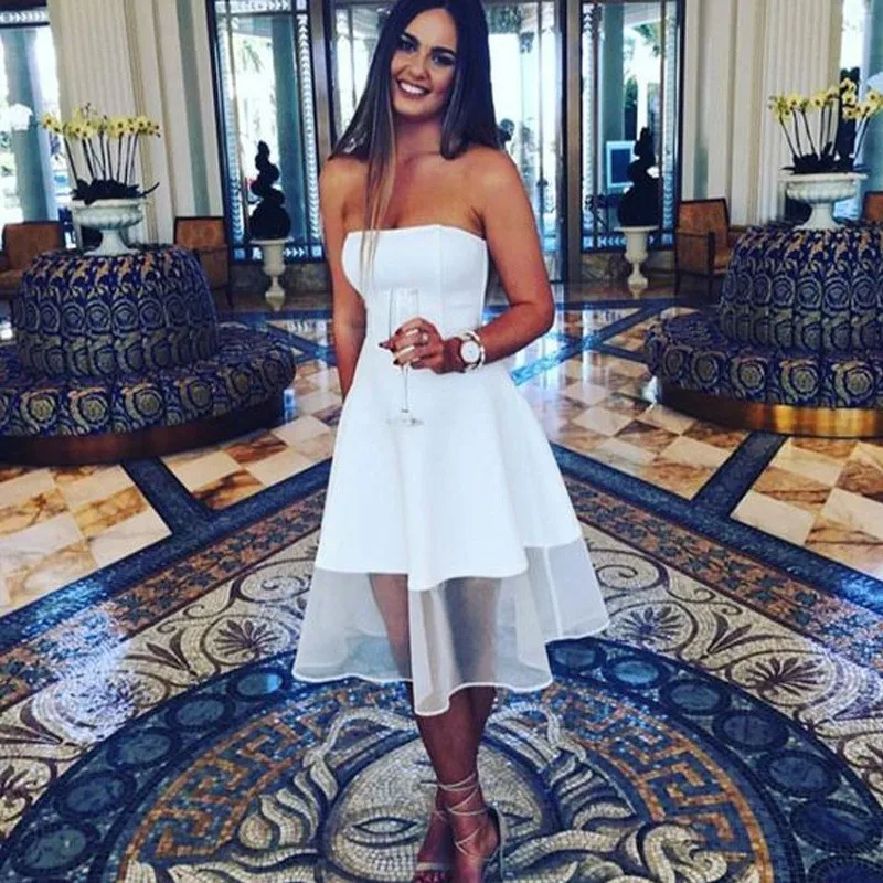 Белое кружевное платье сексуальный прозрачный длинный рукав vestidos короткое kleider