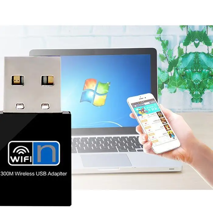 300 Мбит/с беспроводной мини Wi Fi USB адаптер Портативный Повседневный 2 0 4 ГГц WiFi сеть