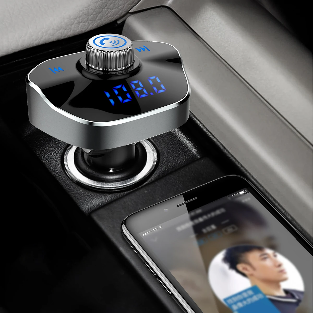 Bluetooth V4.2 FM передатчик MP3 плеер Handsfree Car комплект U диск 5 V 3.1A Dual USB Quick Зарядное