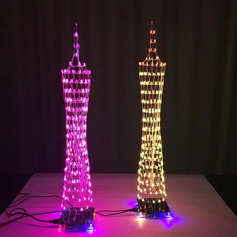 LEORY светильник LED Light Cube Kit 16*16 Music Spectrum DIY Электронный комплект с пультом