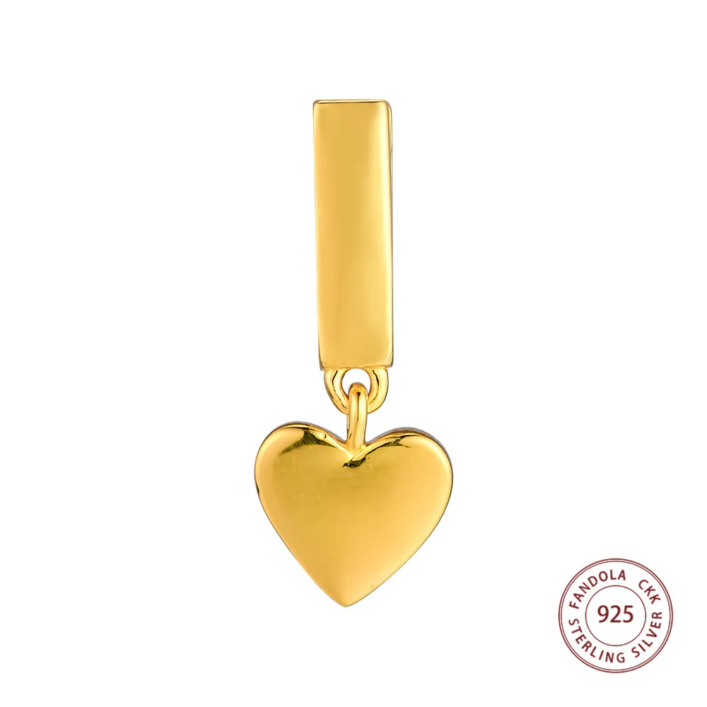 

Shine Reflexions Floating Heart Clip Charm Beads Fits Original Bracelet 925 Sterling Silver DIY Jewelry Making