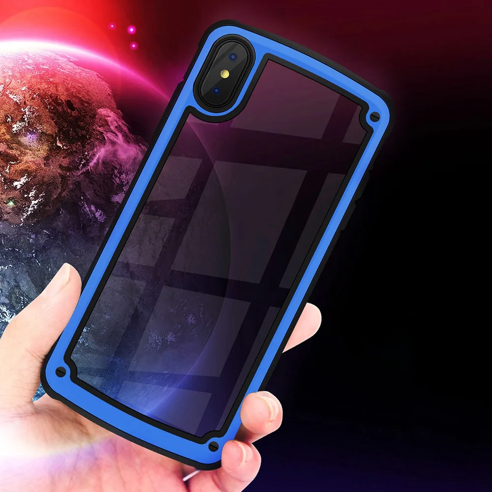 Чехол для телефона KISSCASE из прозрачного стекла iPhone 8 7X6 6S Plus ударопрочный жесткий