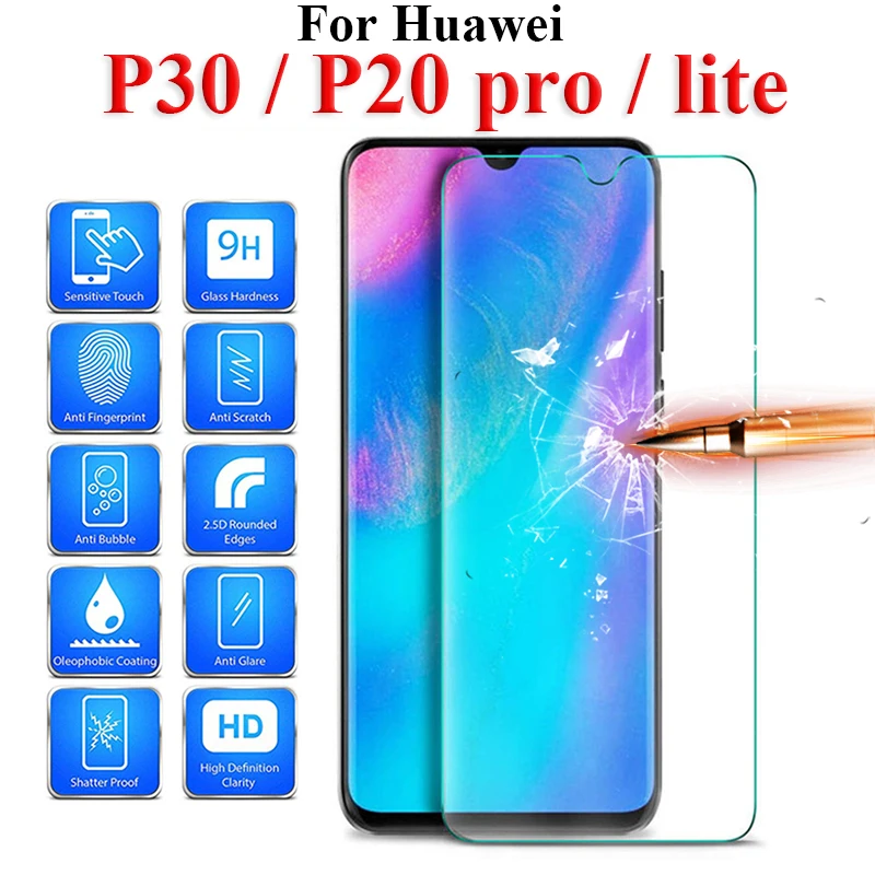 Закаленное стекло для Huawei P30 Lite защита экрана 6 15 дюйма прозрачное Защитное P20 Pro |