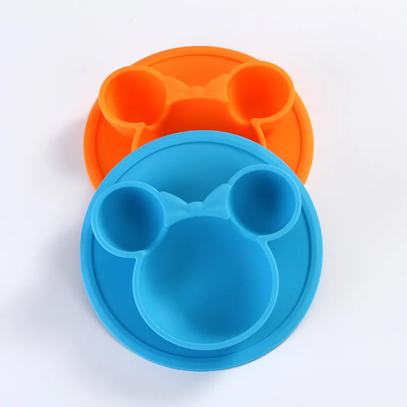 

Baby Silicone Plate Tableware Non-slip Bowl Food Storage Solid Cute Dishes Kids Eco-friendly Children Training Dinnerware