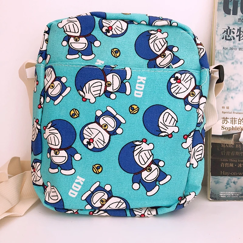 

IVYYE Happy Doraemon Fashion Anime Canvas Shoulder Bags Soft Tote Messenger Handbag Casual Shopping Bag Lady Girls New