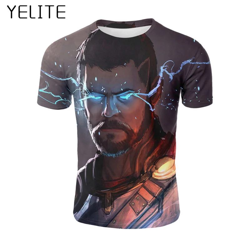 YELITE 2019 новейший дизайн футболка для мужчин/женщин marvel Мстители эндигра 3d Принт