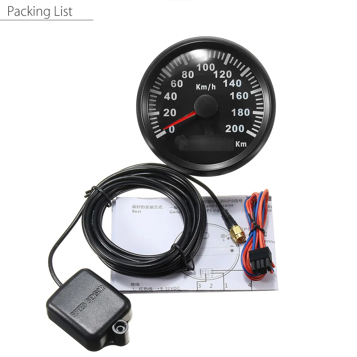 CARCHET Автомобильный GPS Спидометр 0-200 км/ч 200км/ч с gps-антенной для гоночного