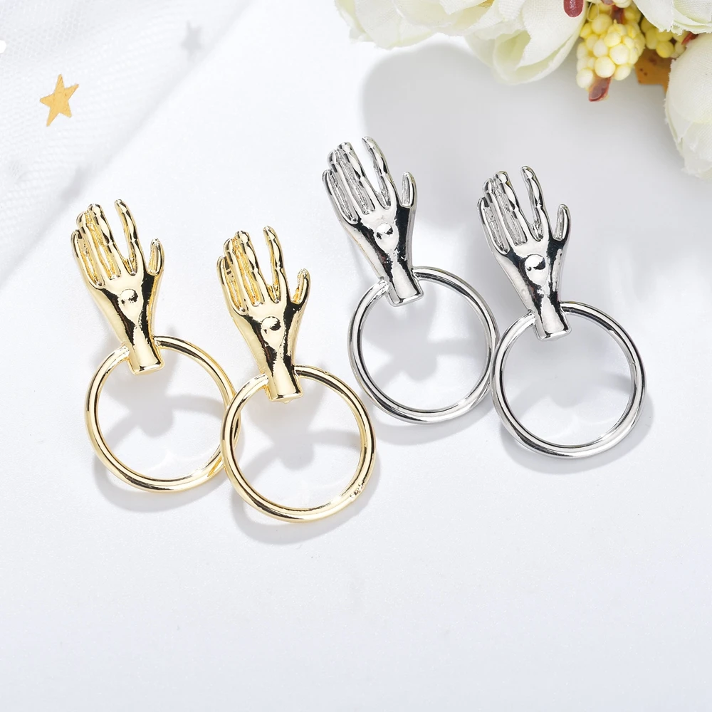 Уникальный дизайн металлические серьги 3D Ручная подвеска висячие для женщин и