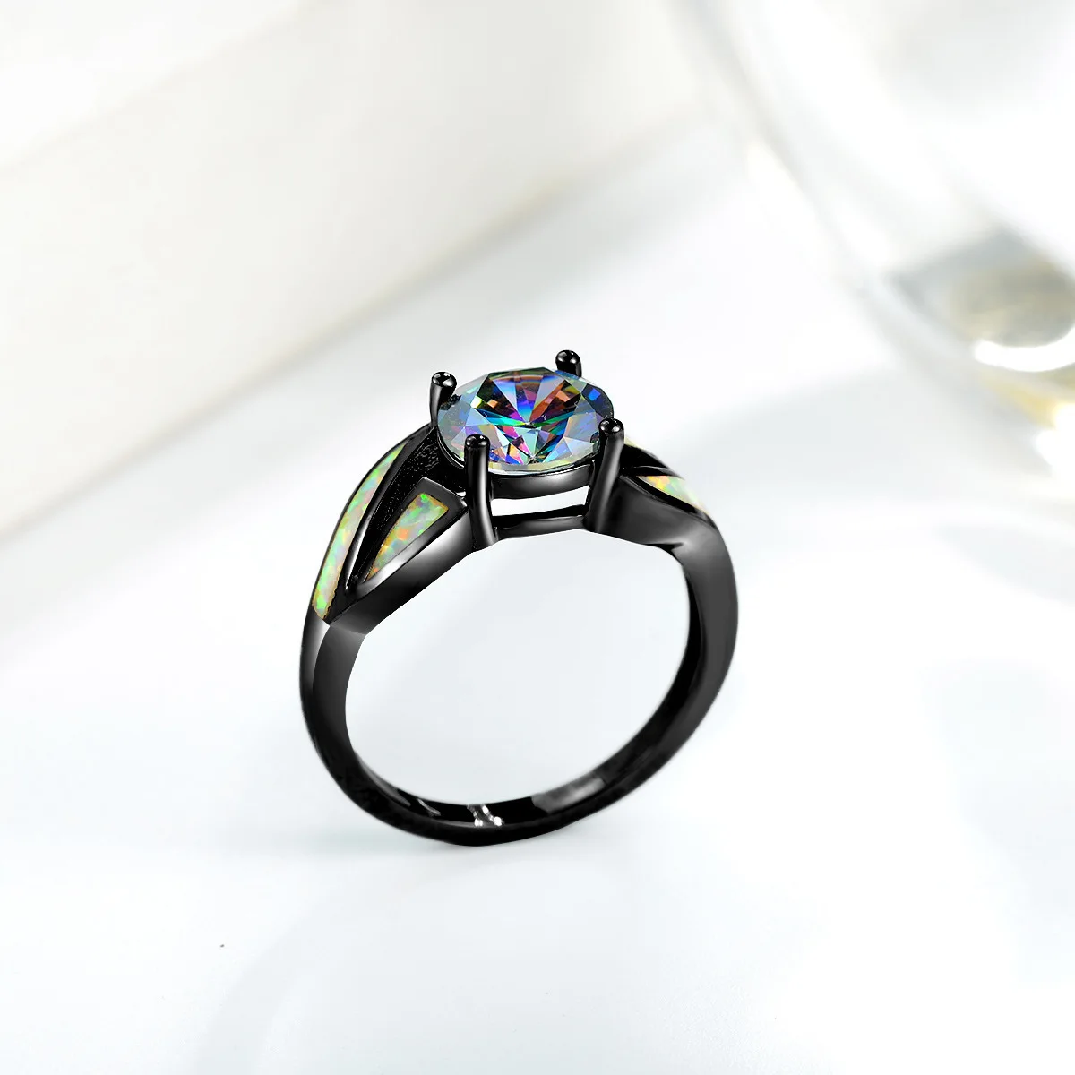 Fashion Popular Seven Colour Black Ring Woman Jewelry Product European Pin Explosive boho anillos mujer A004 jiezhi | Украшения и
