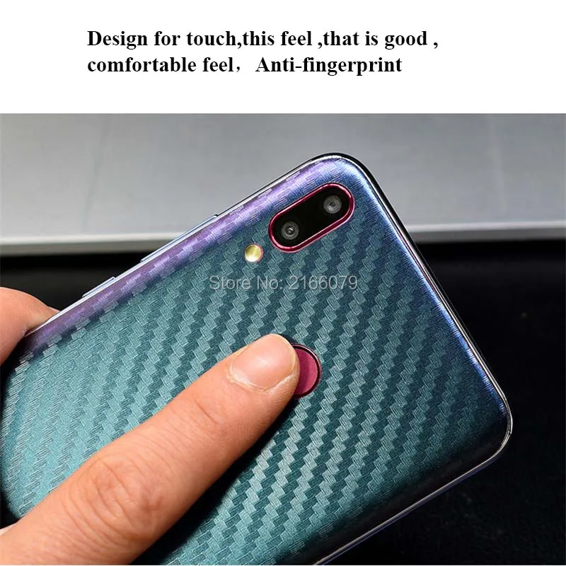 Для Huawei Y9 Y7 Pro 2019 Enjoy 9 Plus 3D Градиент углеродное волокно задняя крышка переводная