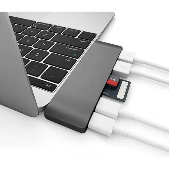 6 in1 USB C концентратор двойной адаптер многопортовое кард ридер зарядка PD для MacBook