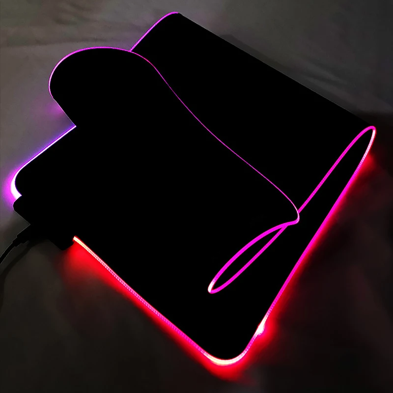 RGB игровой коврик для мыши большой геймерский нескользящий из натурального