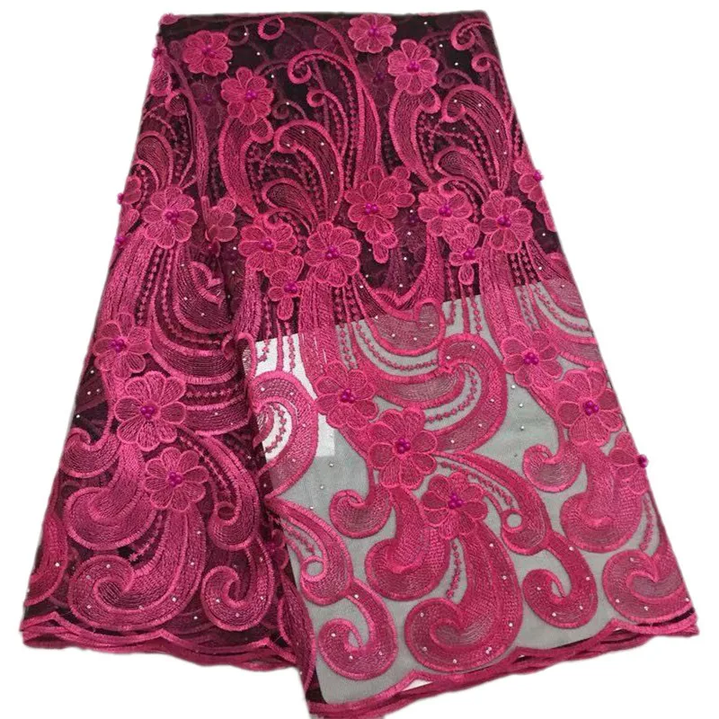 

So elegant embroidered pattern with colorful beads party dress material FC6 Free Shipping wholesale price French Lace Fabric