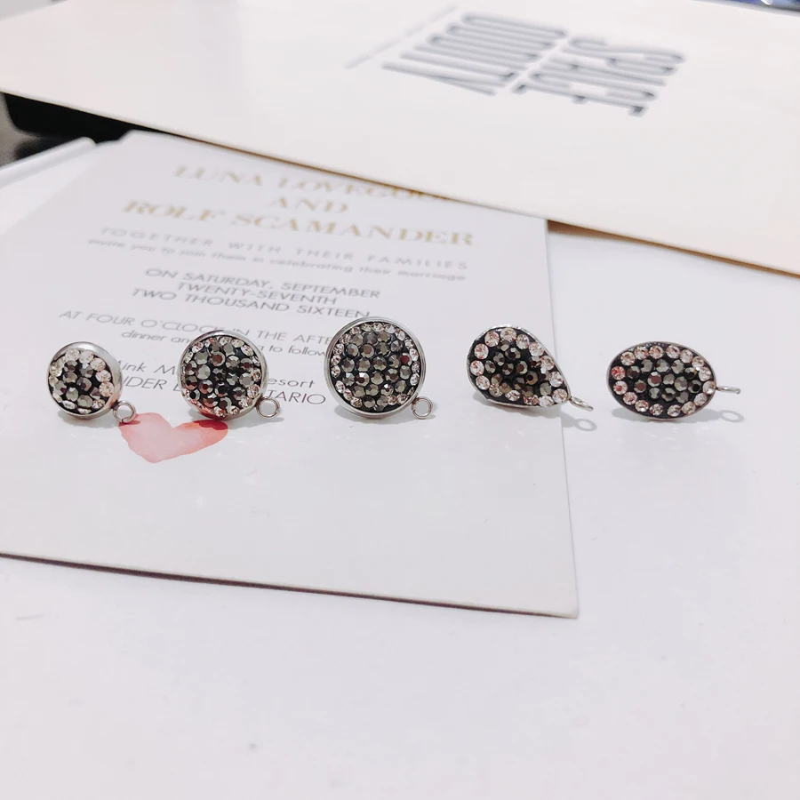4 шт./lotRoundovalwhite ksupply forJewelryAccessoriesbeadcapsearingsfashionjewelryconnectors для изготовления ювелирных