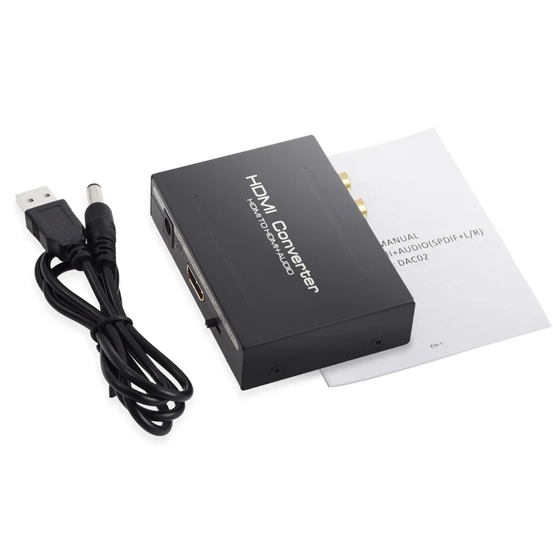 ESYNiC HDMI конвертер в оптический TOSLINK SPDIF и аналоговый RCA L/R стерео аудио экстрактор 3D