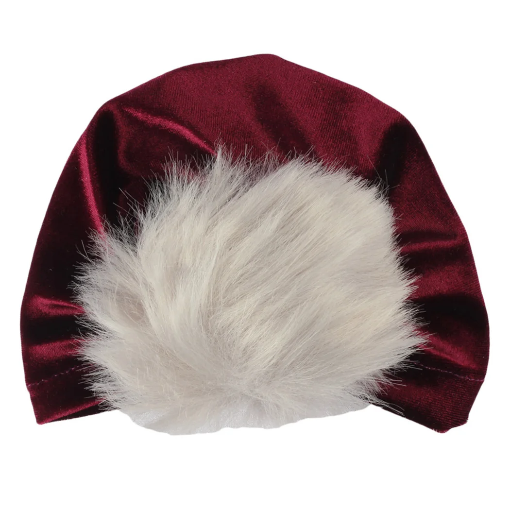 Fur Pompom Velvet Headband Baby Soft Elastic Hairband Kids Girls Headwrap Newborn Turban Bandanas Headwear Photography Prop | Детская