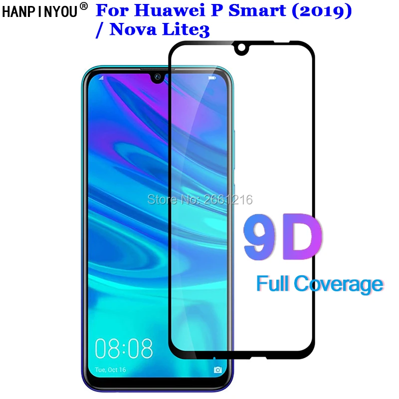 Для Huawei P Smart (2019) / Nova Lite 3 6 21 &quot5D 6D 9D полное клеевое покрытие закаленное стекло 9H