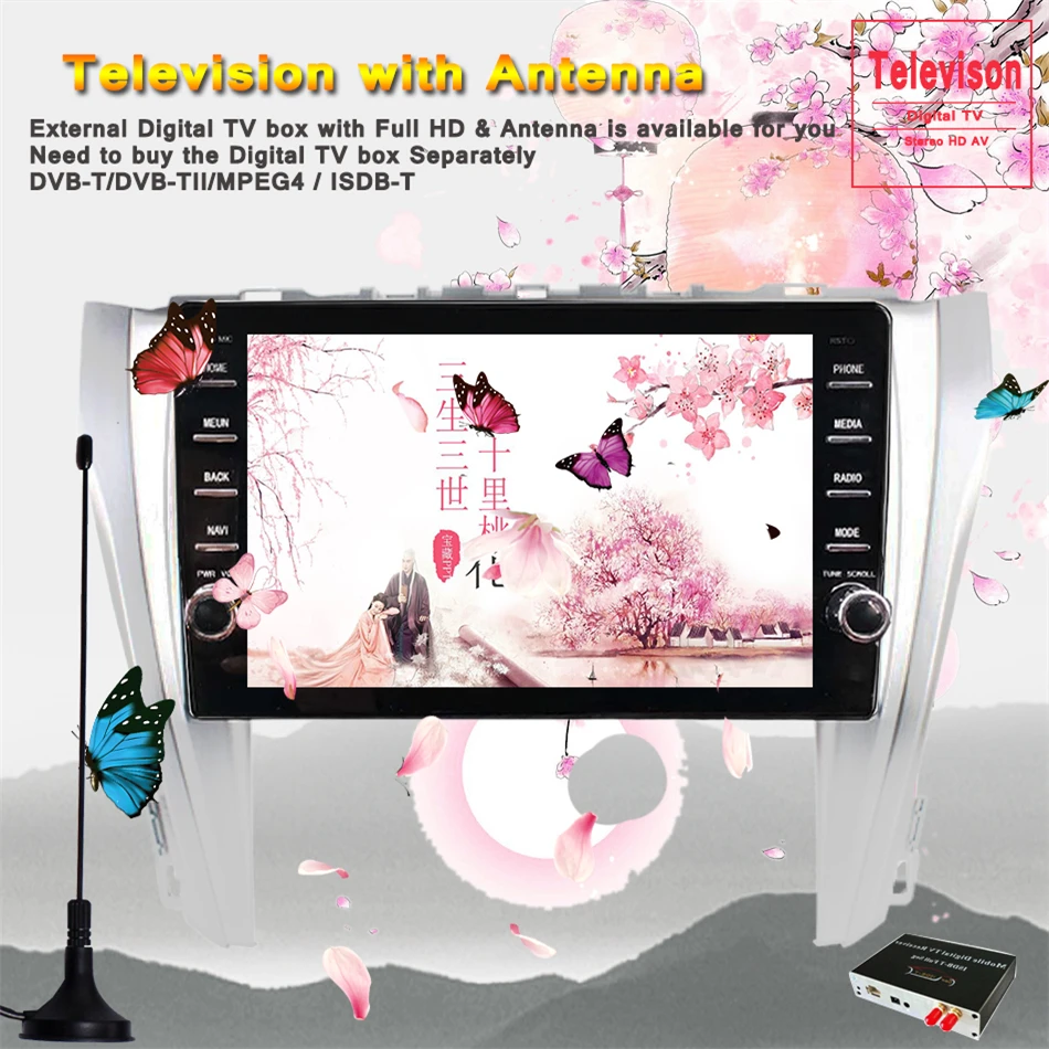2 Din Авторадио GPS Android 10 0 автомобильный DVD мультимедиа для Toyota Camry 2015 2017 Ram 4 Гб ROM 64