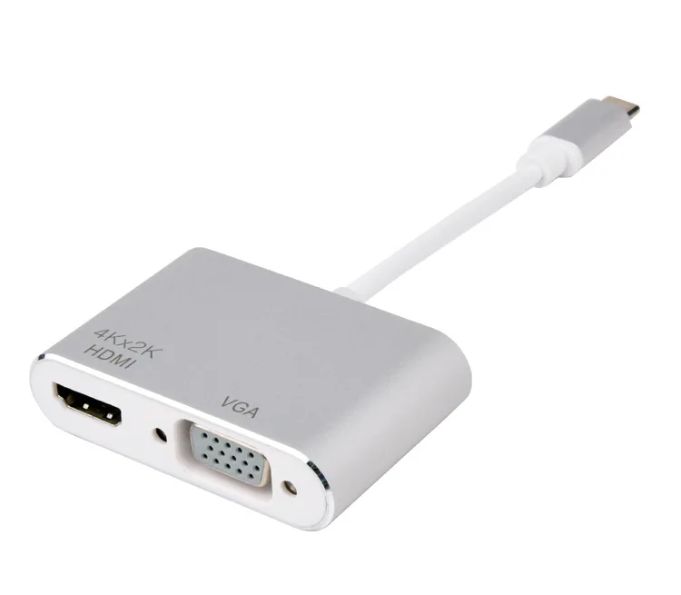 Переходник с USB C на HD 4K VGA переходник 3 1 типа UHD для 2018 iPad Pro/MacBook Pro/Chromebook|Кабели HDMI| |