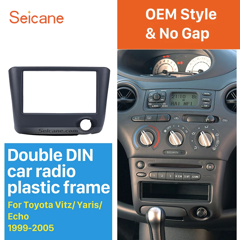 Клиренс Seicane 173*98 мм Рамка для автомобильного радио Toyota Vitz Yaris echo 1999 2000 2001 2002 2003 2004