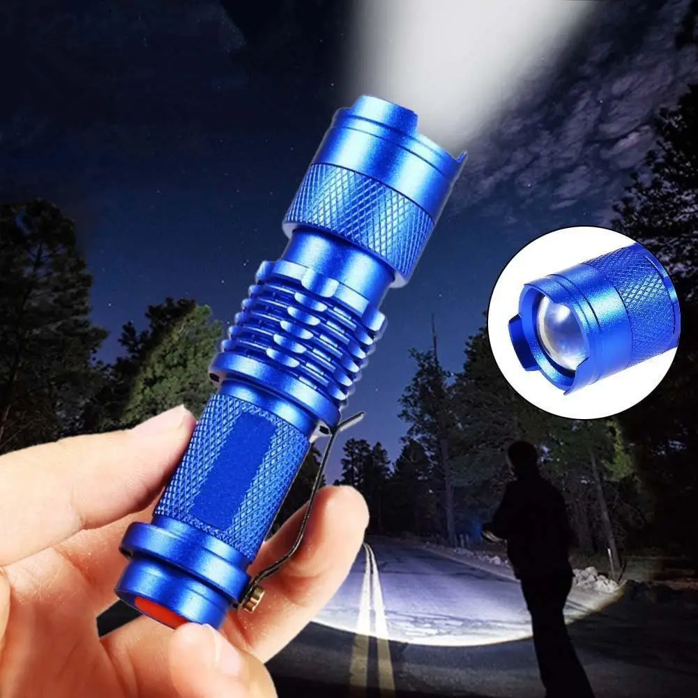 Светодиодный фонарик Q5 Penlight 10000 лм с регулируемым фокусом синий|Фонарики и