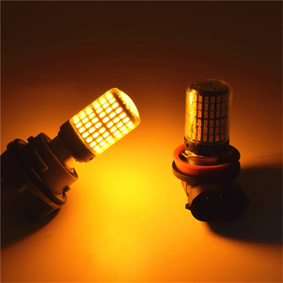 Сигнальные поворотные огни Янтарный 2x1156 Ba15s 3014 144smd Led| |