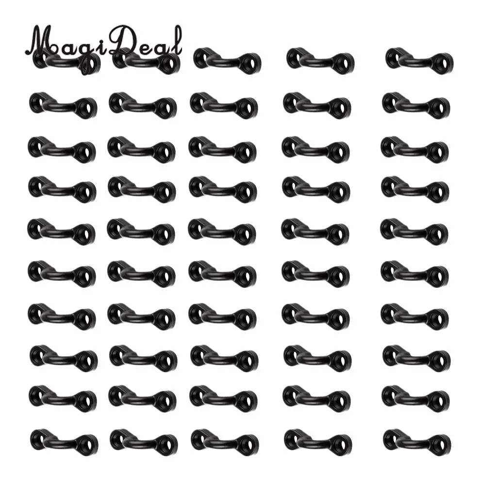 

Durable Marine Pack of 50 Nylon Black Kayak Canoe Boat Deck Loops Pad Eye Kayak Access for Flatbale Fishing Boat Dinghy Yacht