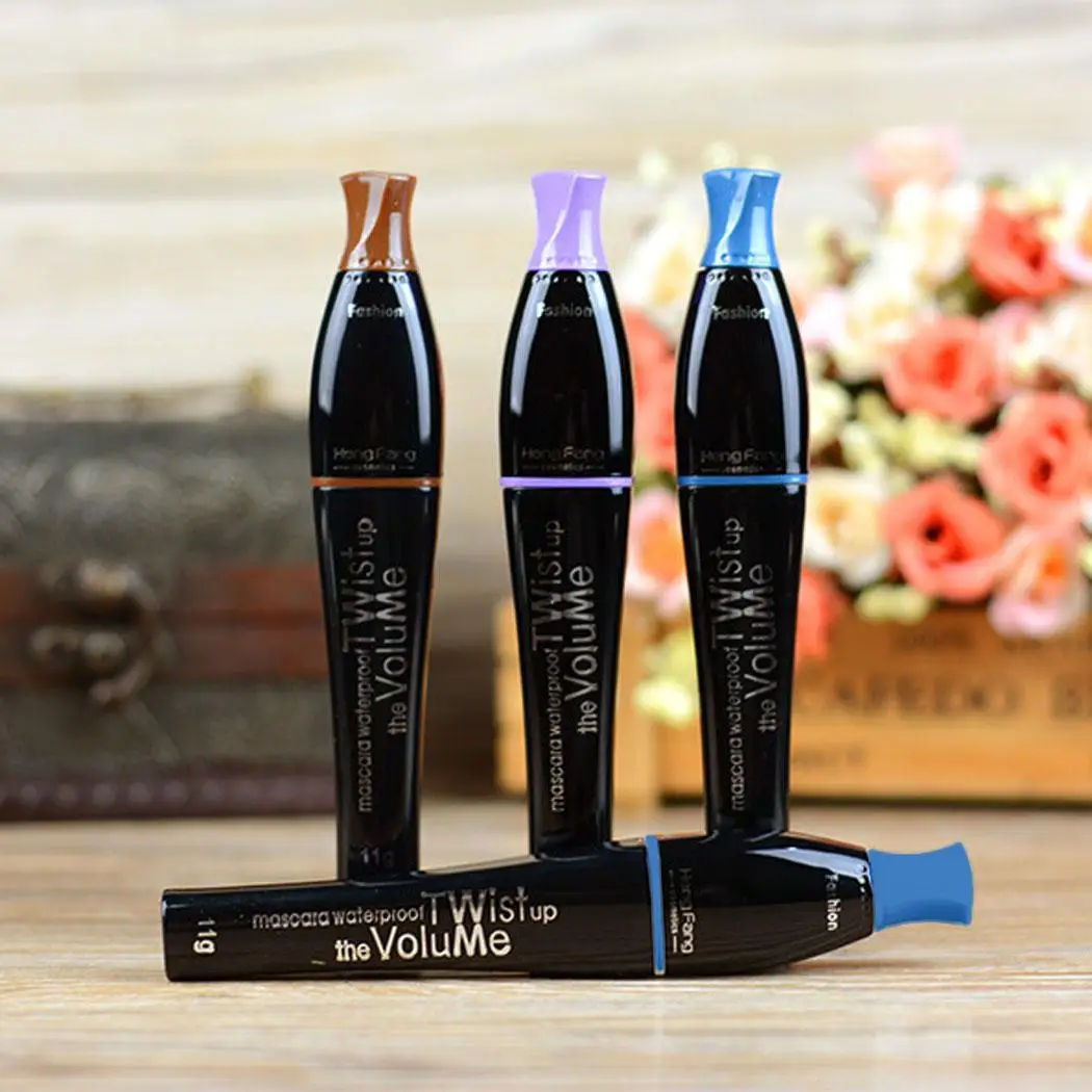 4D Silk Fiber Lash Mascara Waterproof Rimel 3d Eyelash Extension Purple Brown Blue Thick Lengthening Eye Lashes Cosmetic |