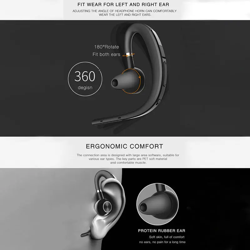 Обновленные Bluetooth наушники свободные руки ушные крючки беспроводные гарнитуры