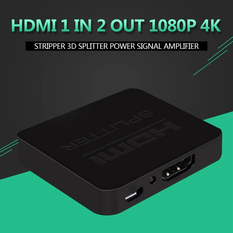 HDMI 1 в 2 out 1080p 4K 1x2 HDCP Стриппер 3D сплиттер усилитель силового сигнала | Электроника