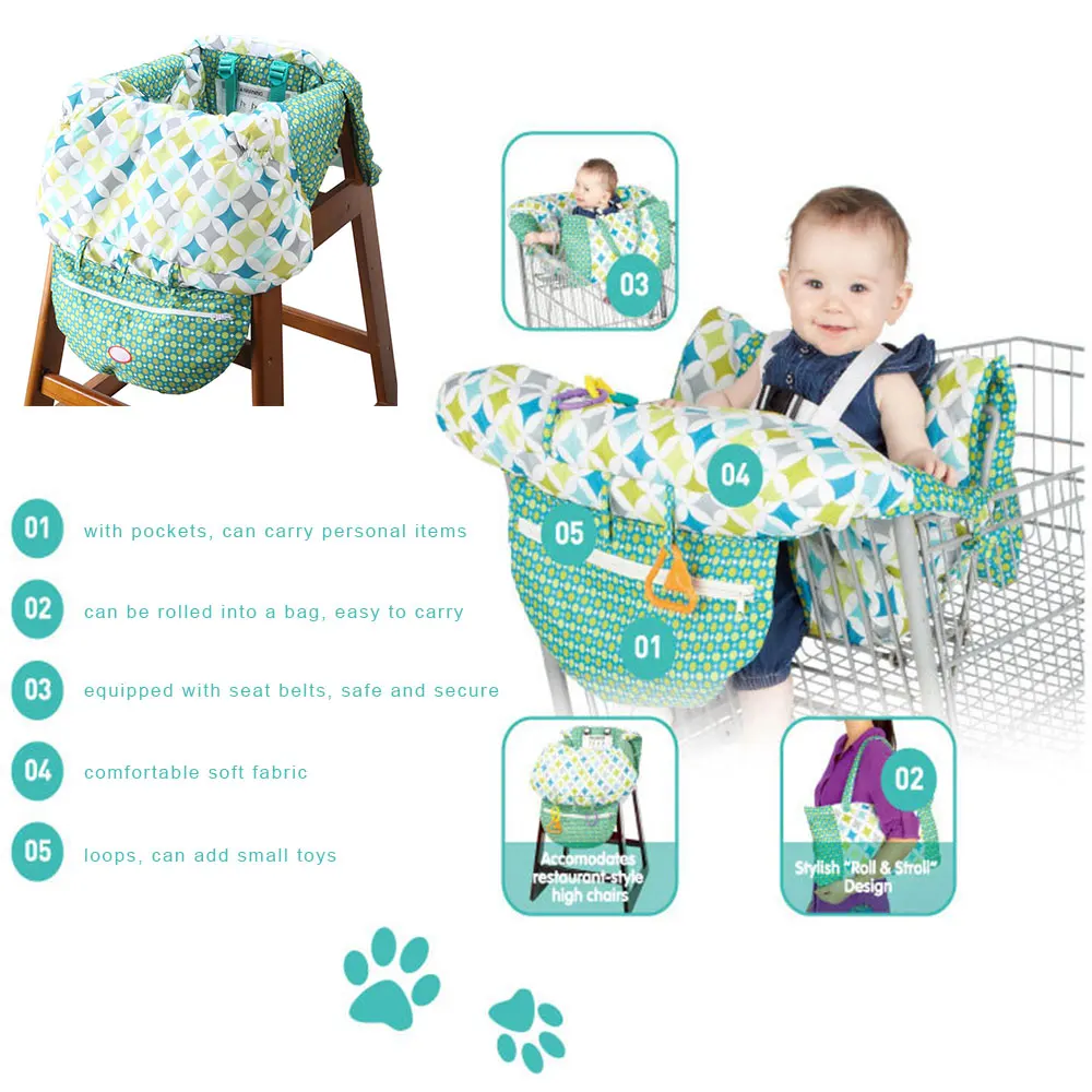 IMBABY детская корзина для покупок складная подушка на колесиках защитный чехол