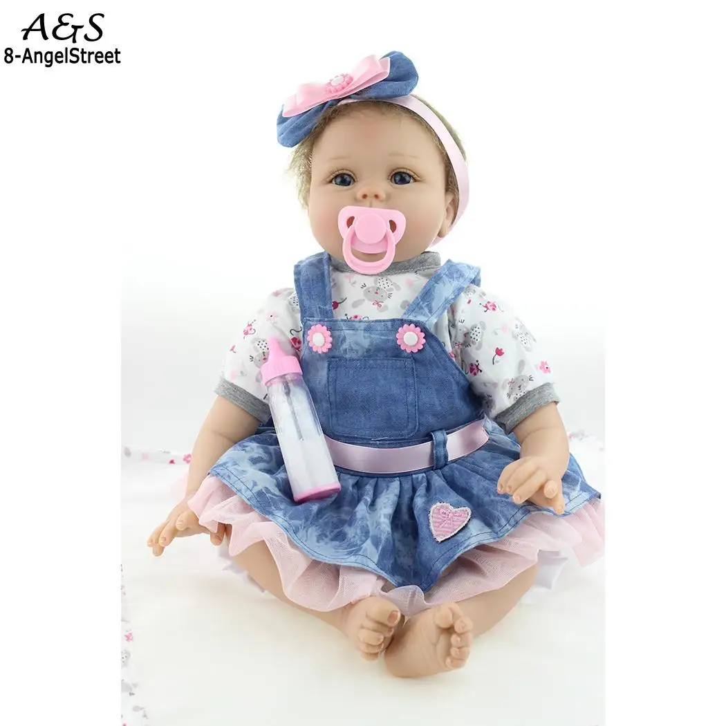 Детские мягкие силиконовые реалистичные с одеждой Reborn Blue Baby от 2 до 4 лет куклы
