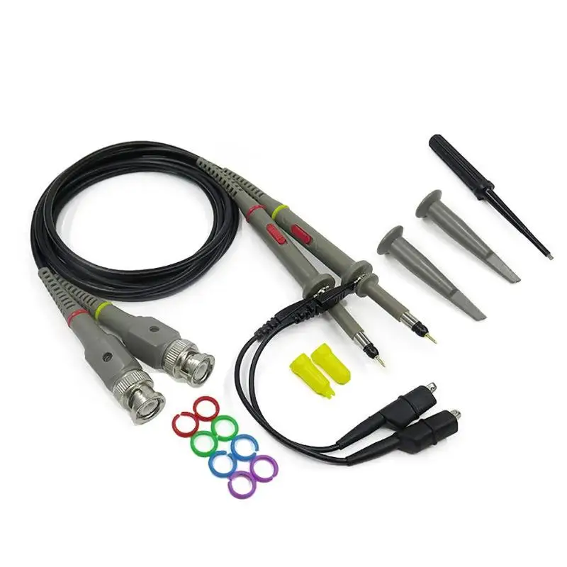 not easy to disconnect Easy use convenient 2pcs P6100 BNC Oscilloscope Probe Kit 1X 10X Mayitr Analyzer Alligator Clip | Инструменты
