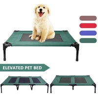 dog durable high trampoline dog play cool nest dog breathable removable bed pet cat anti skid load bearing elevated bed
