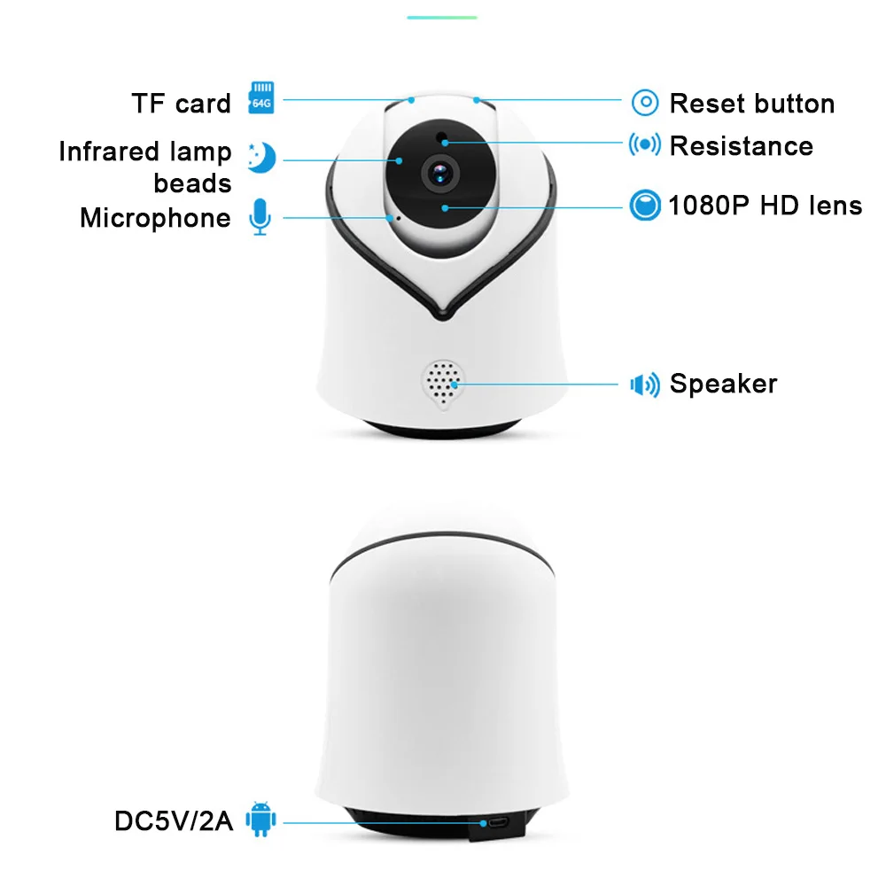 HD 1080 P домашняя охранная ip-камера двухсторонняя аудио Беспроводная мини-камера