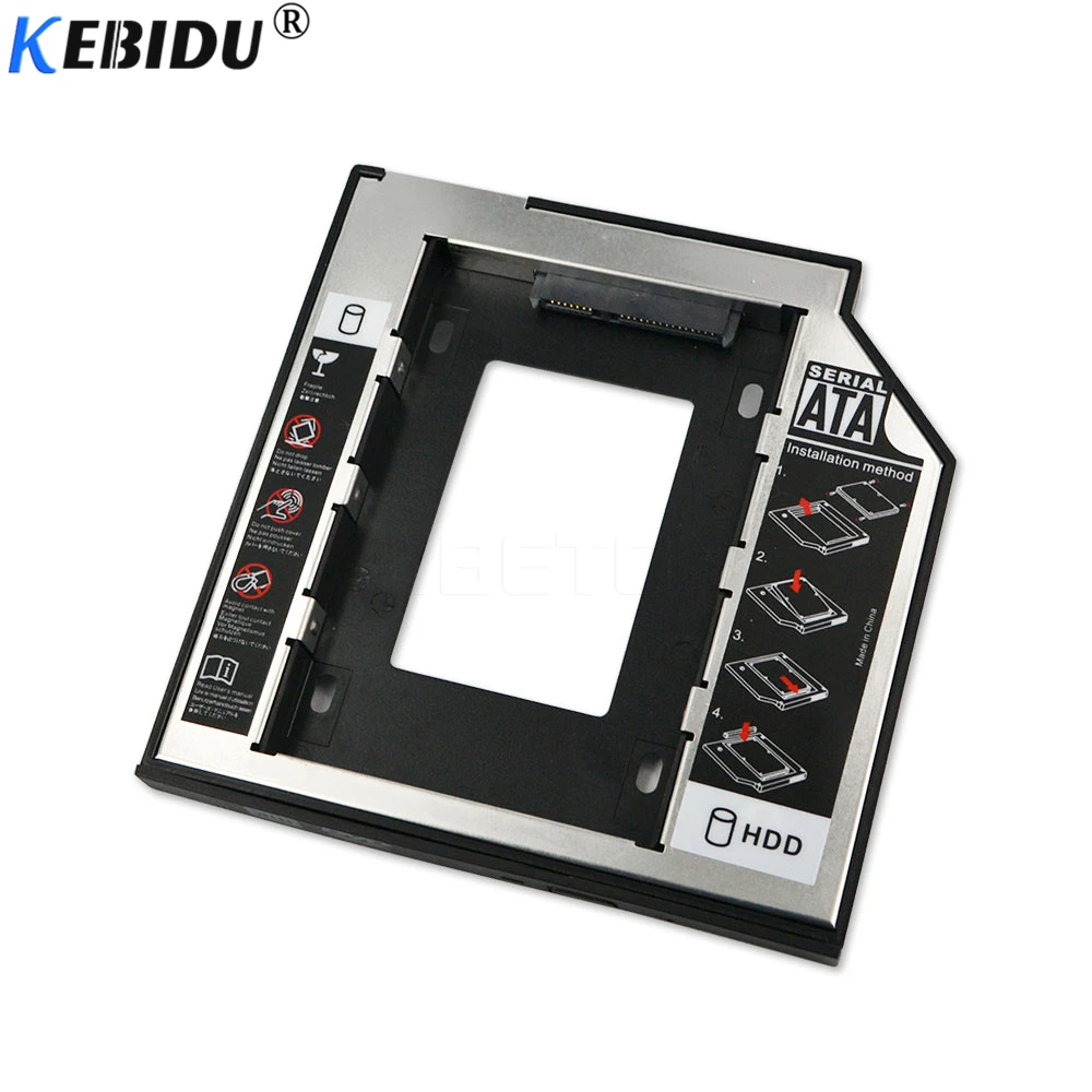 Kebidu новейший SATA на 2nd HDD Caddy 9 5 мм для SSD чехол Корпус жесткого диска Bay ноутбука ODD