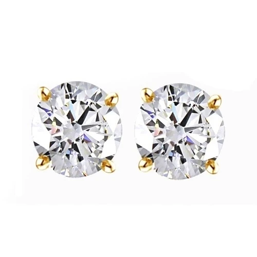 1/3 КТ бриллиантовая огранка D/VVS1 Diamond 4-зубец 10 K Gold Over серьги $999 | Украшения и