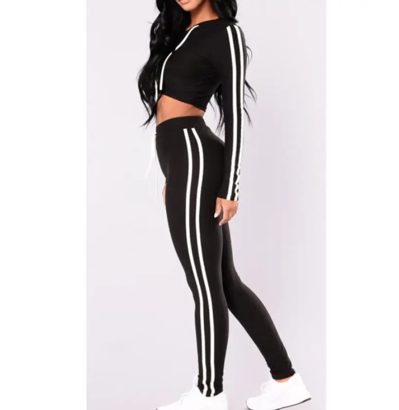 Модный женский спортивный костюм из 2 предметов толстовки короткий свитшот