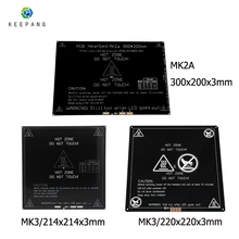 12V Модернизированный MK3 heatкровать 214x214/220x220/300x200x3 мм алюминиевая нагревательная кровать для 3D-принтеров детали impressora 3d pe as