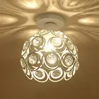 Популярный белый креативный Кристальный минималистичный потолочный светильник WSFS E27, простая потолочная лампа для спальни, переулка, простая Европейская железная лампа