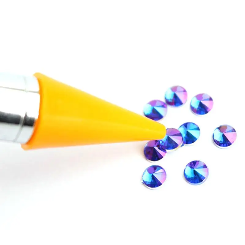 1pcs Wax Dotting Pen Dual-ended Pencils Rhinestone Picker Nail Tools Steel Handle Random Color Art |