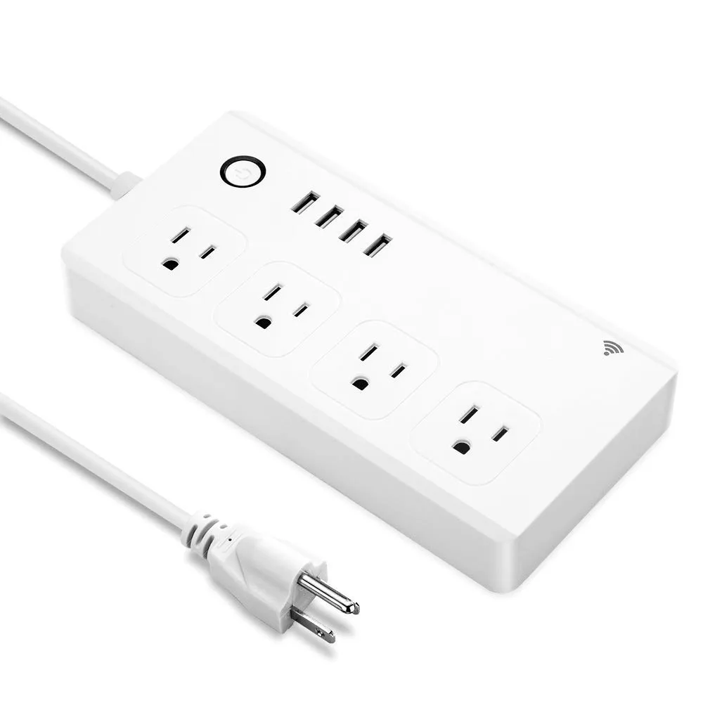 Умный удлинитель с Wi Fi сетевой фильтр несколькими розетками совместимый Alexa IFTTT