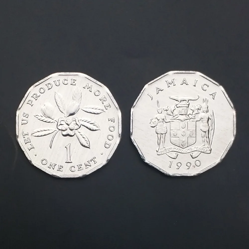 Монета Ямайки 1 Cent KM #64 90 UNC нераспространенная коллекционная подарок подлинный