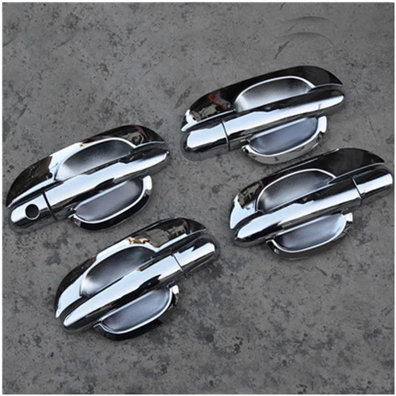 Для KIA Sportage Chrome дверные ручки Обложки Обрезать 4 двери 2005 2006 2007 2008 2009 аксессуары