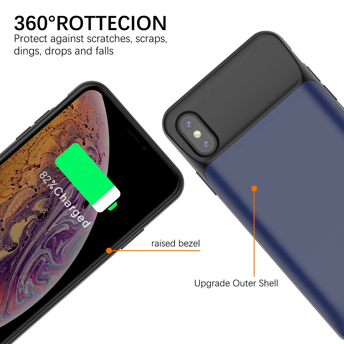 Для iPhone Xs аккумулятор Max зарядное устройство чехол с аудио 6000 мАч перезаряжаемый