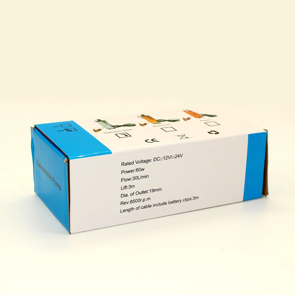 Погружной Электрический откачивающий насос из нержавеющей стали 12 В/24 В