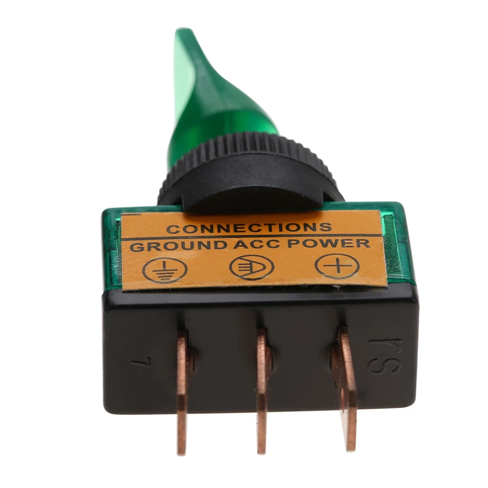 10 шт. 12VDC 20A светодиодный тумблер с короткой ручкой 3 Pin 12 мм ASW 14D переключатели