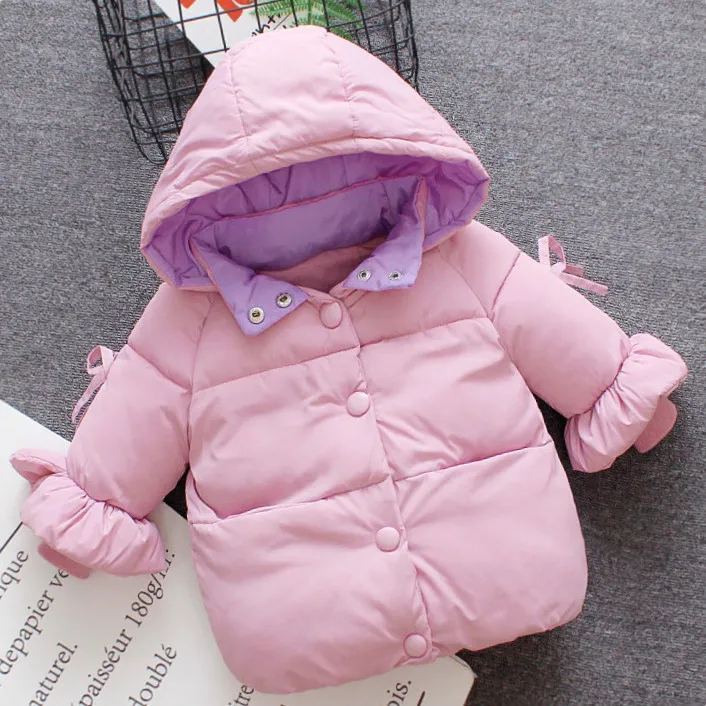 Зимняя одежда для маленьких девочек толстовки с капюшоном коллекция 2019 года