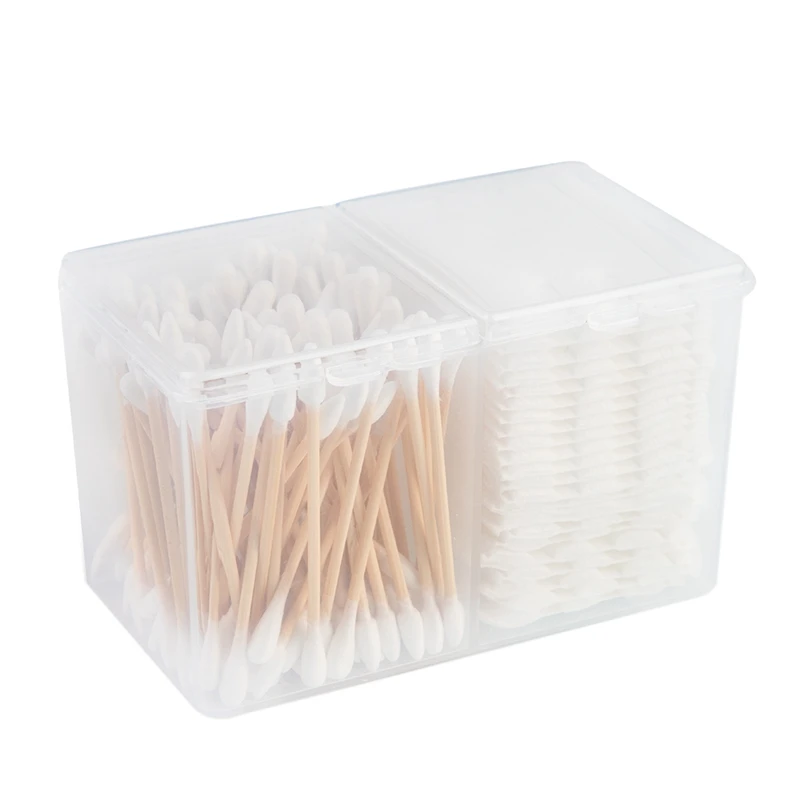 Прозрачный хлопок Органайзер держатель ватным тампоном коробка для хранения