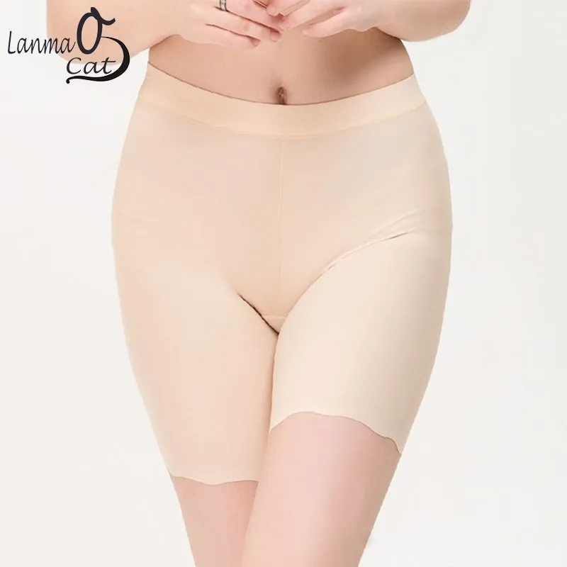 Бесшовное нижнее белье Lanmaocat большие размеры 4XL Защитные шорты бесшовная юбка с